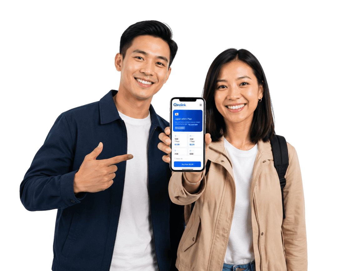 Global eSIM connectivity mobile app preview