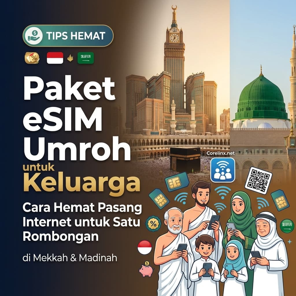 Paket eSIM Umroh untuk Keluarga: Cara Hemat Pasang Internet untuk Satu Rombongan di Mekkah & Madinah Image