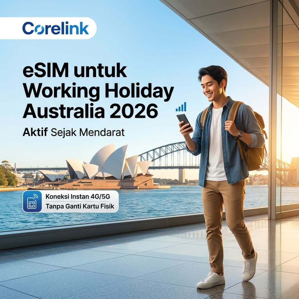 eSIM untuk Working Holiday Australia 2026: Aktif Sejak Mendarat Image