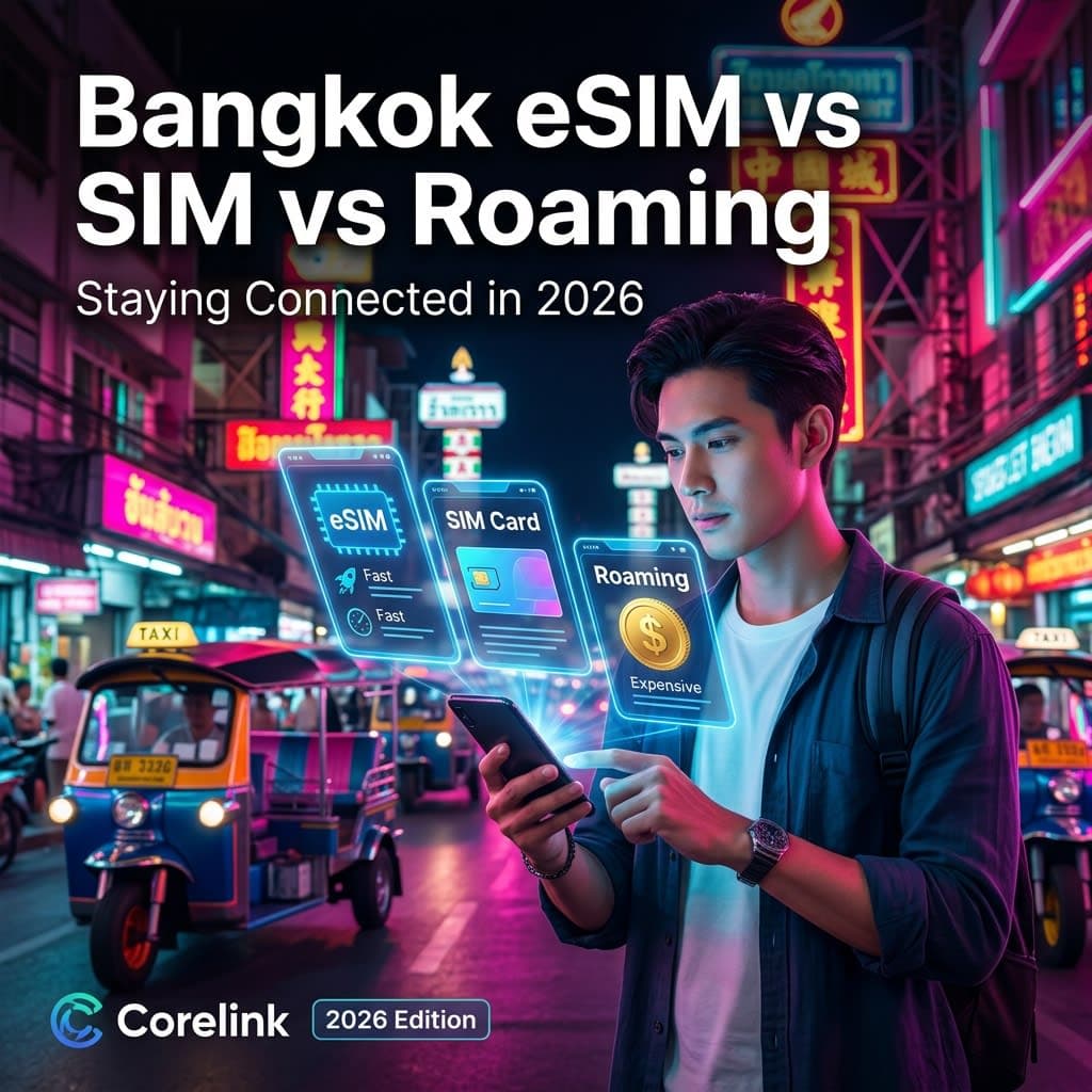 Bangkok eSIM vs SIM vs Roaming: Staying Connected in 2026