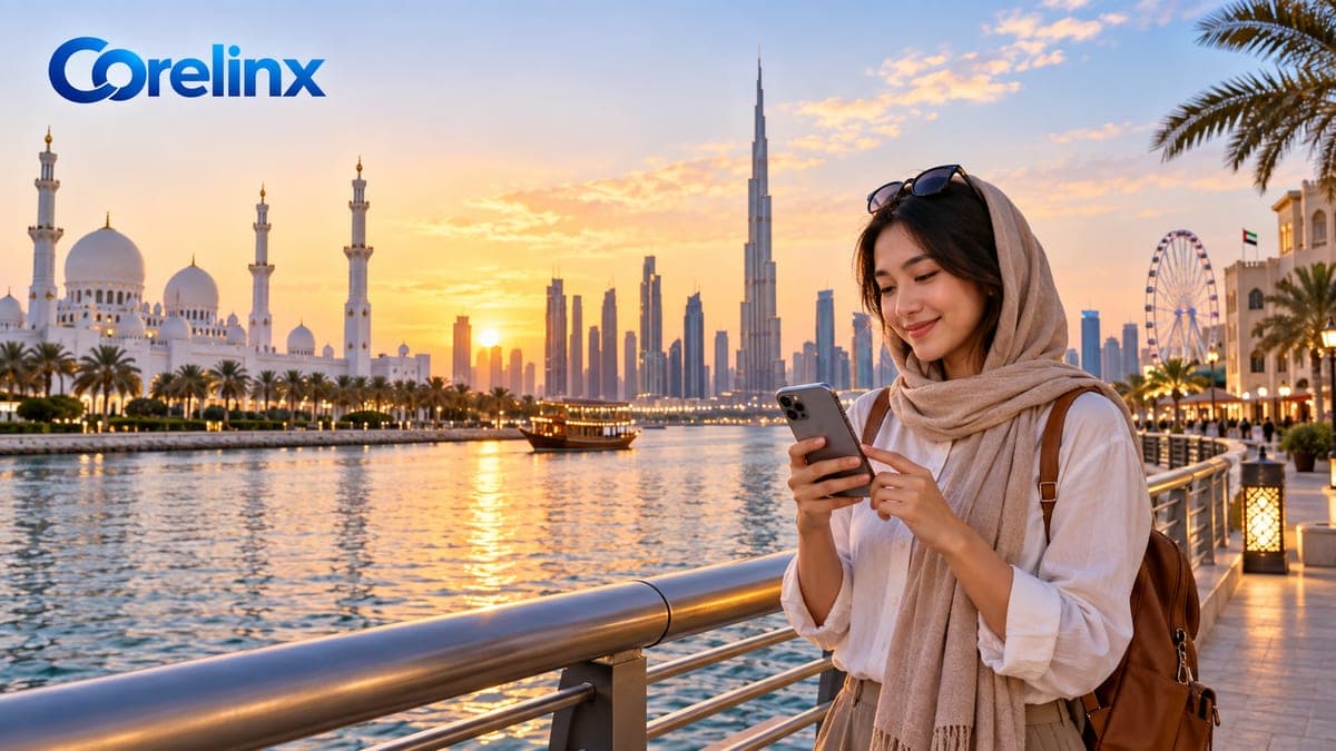 eSIM Uni Emirat Arab untuk Turis Indonesia: Dubai, Abu Dhabi & Sharjah 2026 Image
