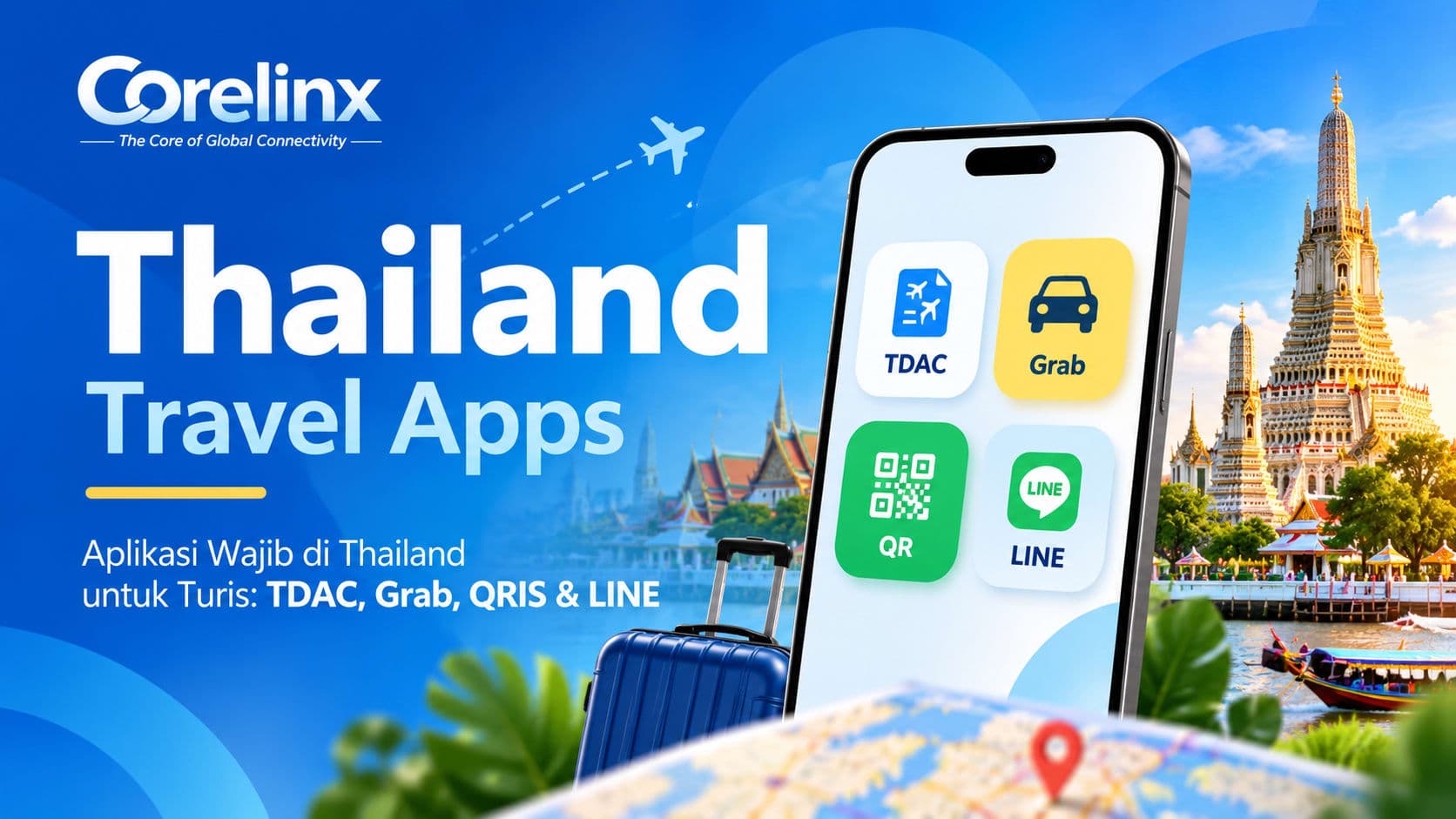 Aplikasi Wajib di Thailand untuk Turis: TDAC, Grab, QRIS & LINE Image